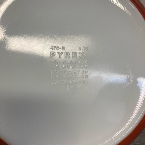 Pyrex Vintage Autumn Harvest Wheat Serving Casserole Dish 2.5 L 475-B - Picture 6 of 7